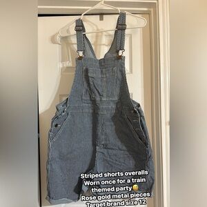 Striped Blue Overalls